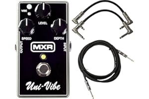 MXR M68 Uni-Vibe Chorus Vibrato Effect Pedal Bundle for Electric Guitar with 2 Patch Cable and 1 Instrument Cable