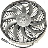 SPAL 30101529 12" 12V High-Performance Puller Fan &ndash; 1226 CFM, Curved Blades, Sealed Weather Pack Connector &ndash; Replacement for Thermo King 78-1201, Tripac APU Evolution Radiator Condenser