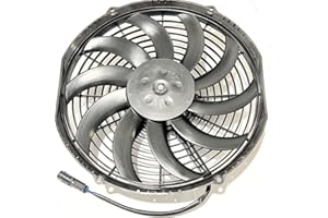 SPAL 30101529 12" 12V High-Performance Puller Fan – 1226 CFM, Curved Blades, Sealed Weather Pack Connector – Replacement for Thermo King 78-1201, Tripac APU Evolution Radiator Condenser