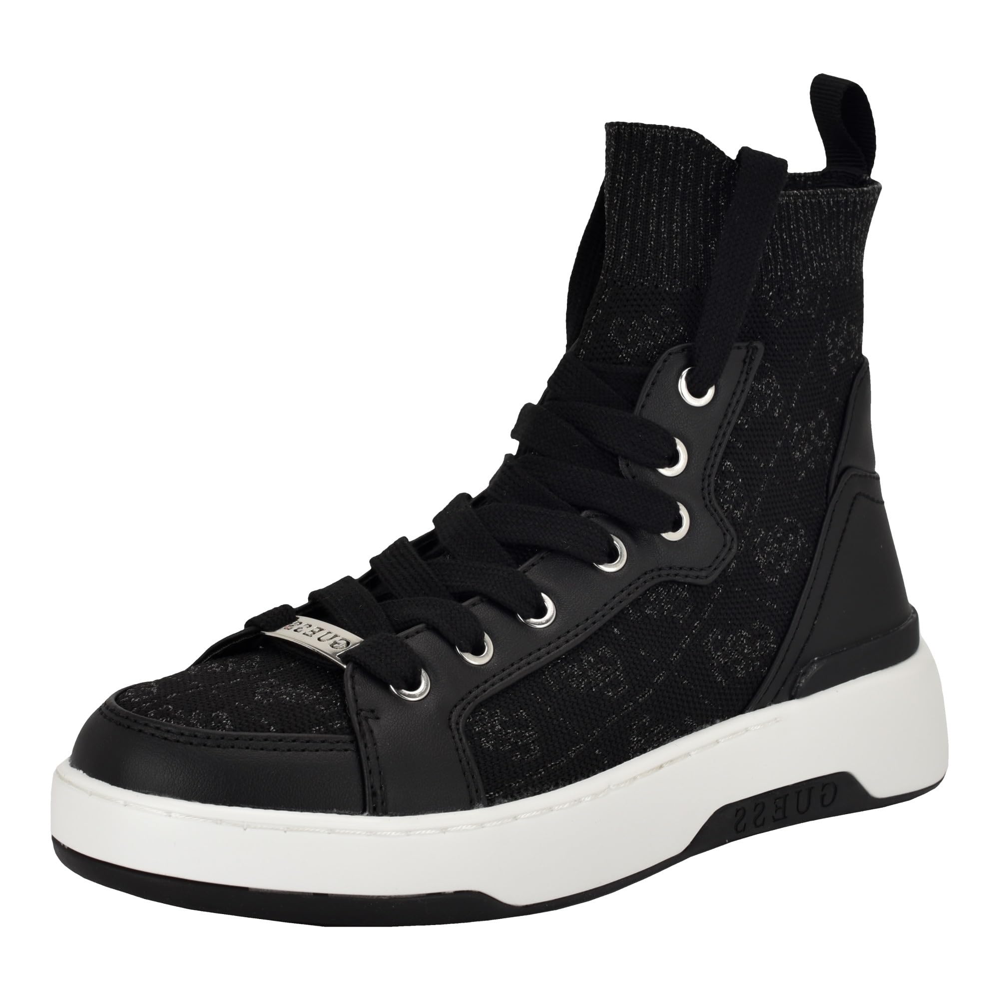 Guess Women's MANNEN Sneaker, Black Logo 003, 11 Image