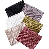 Camicover Womens 6 Pieces Tube Tops,Strapless Tubes Non Padded Seamless Bralettes Basic Casual Short Shirt