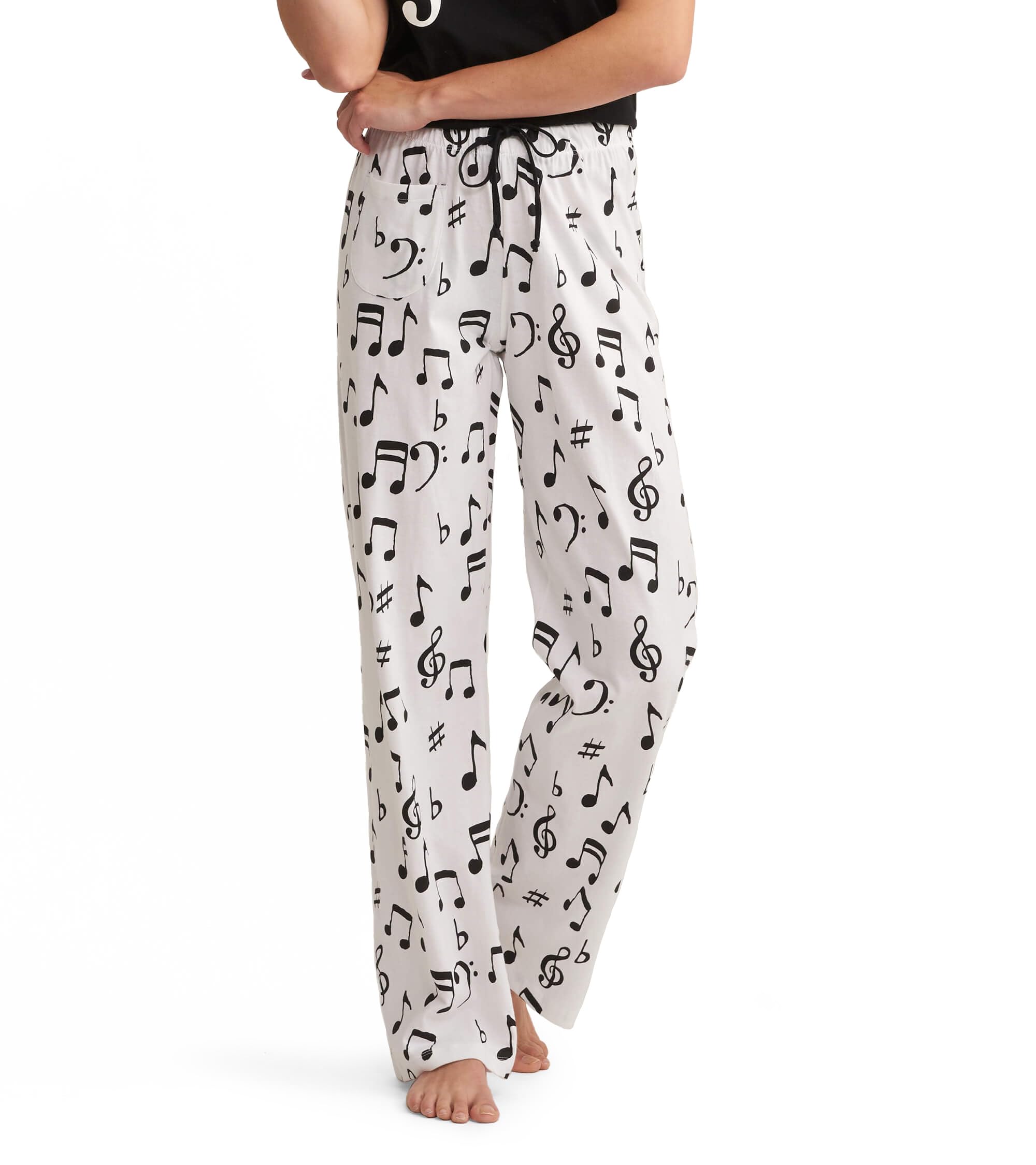 Little Blue House by Hatley Women’s Jersey Pajama Pants, Music Notes, X-Large