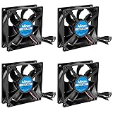 Alinan 4pcs 8025 5V Fan USB Port 80x80x25mm 2-pin