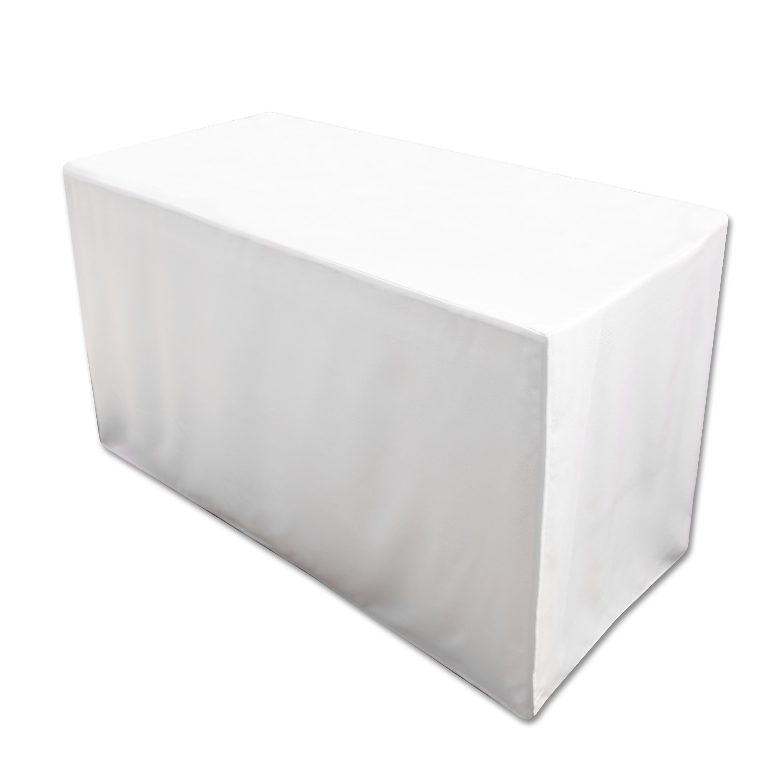 levinsohn Bed Maker's Folding Table Cover, Fitted Tablecloth for 6-Foot Folding Table, White