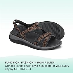 Orthofeet Women's Orthopedic Leopard Water-Friendly