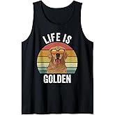 Retro Golden Retriever Funny Dog Tank Top