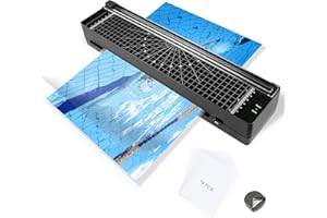 QUECEUY All-in-One 9" Laminator Kit with 10 Sheets & Corner Rounder | Quick 3-Min Warm-Up, Perfect for Teachers, Home, Office | Portable & Hassle-Free