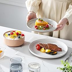 MALACASA Plates and Bowls Sets, 12 Pieces Modern