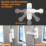 Neoteck White Sash Jammers 8pc Zinc Cast Alloy UPVC/PVC Door Window Locks view 2