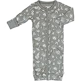 Babysoy Unisex Baby Long Sleeve Gown Sleep Sack, Ultra Soft Nightgown, Newborn Reversible Mittens