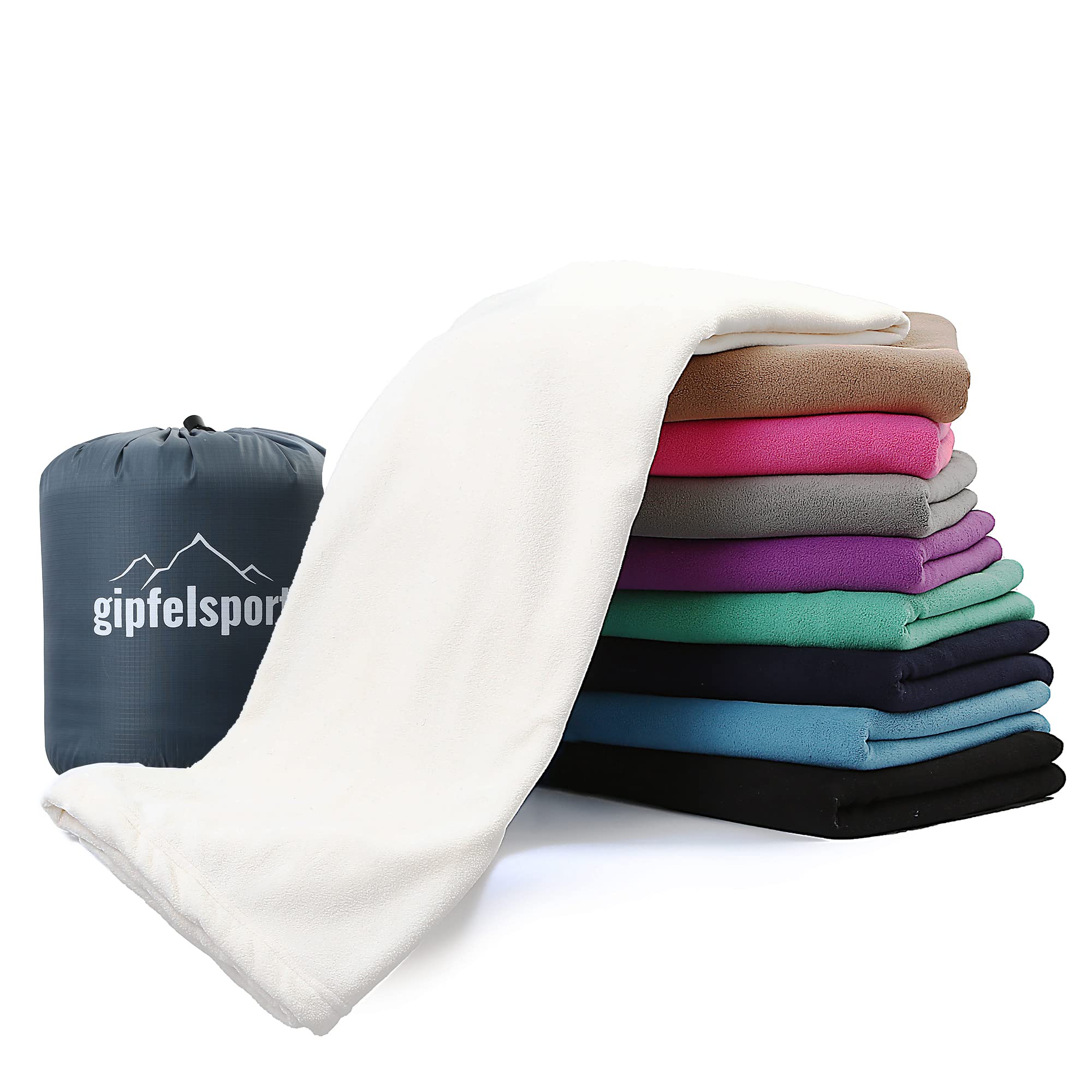 gipfelsport Microfibre sleeping bag, white.