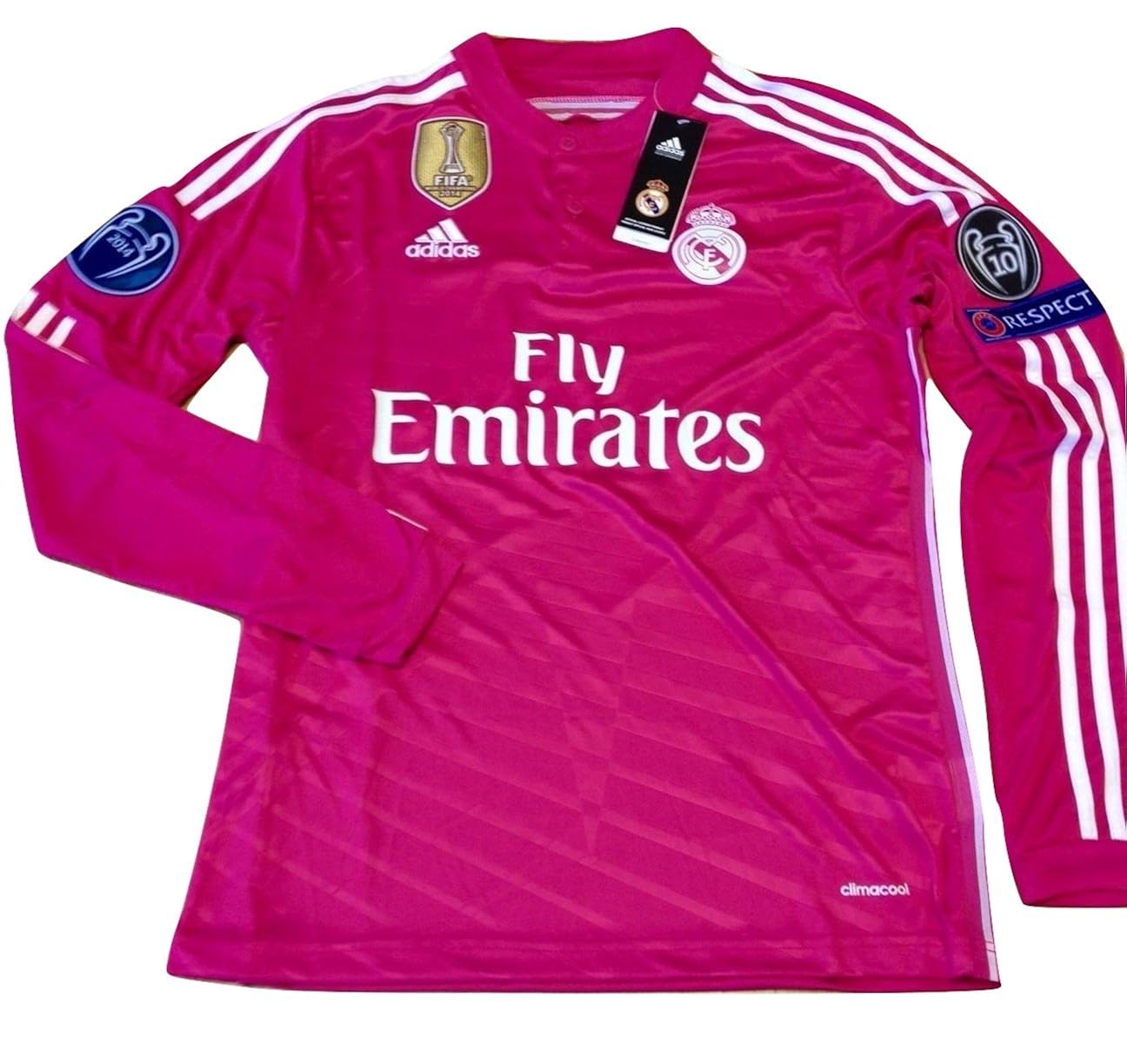 real madrid pink jersey long sleeve