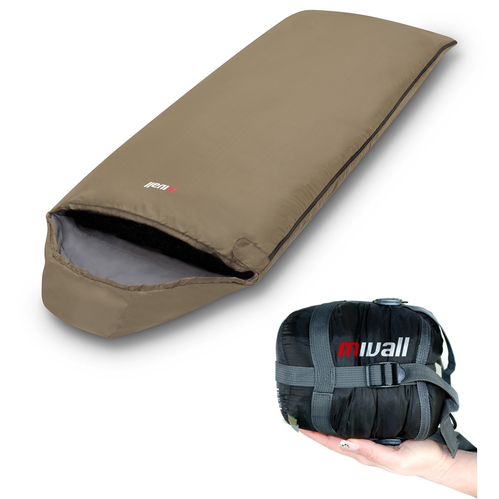 Mivall Patrol Extremely Light and Compact Travel Sleeping Bag, Summer Sleeping Bag, Lightweight Sleeping Bag