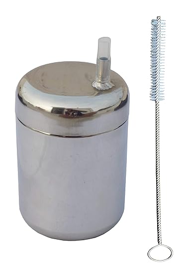 AVNS INDIA Stainless Steel Sippy Cup with Gum Protection for Kids (210 ml, 1-4 Years, Silver)