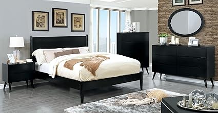 Amazon Com Lennart Mid Century Modern Style Black Finish