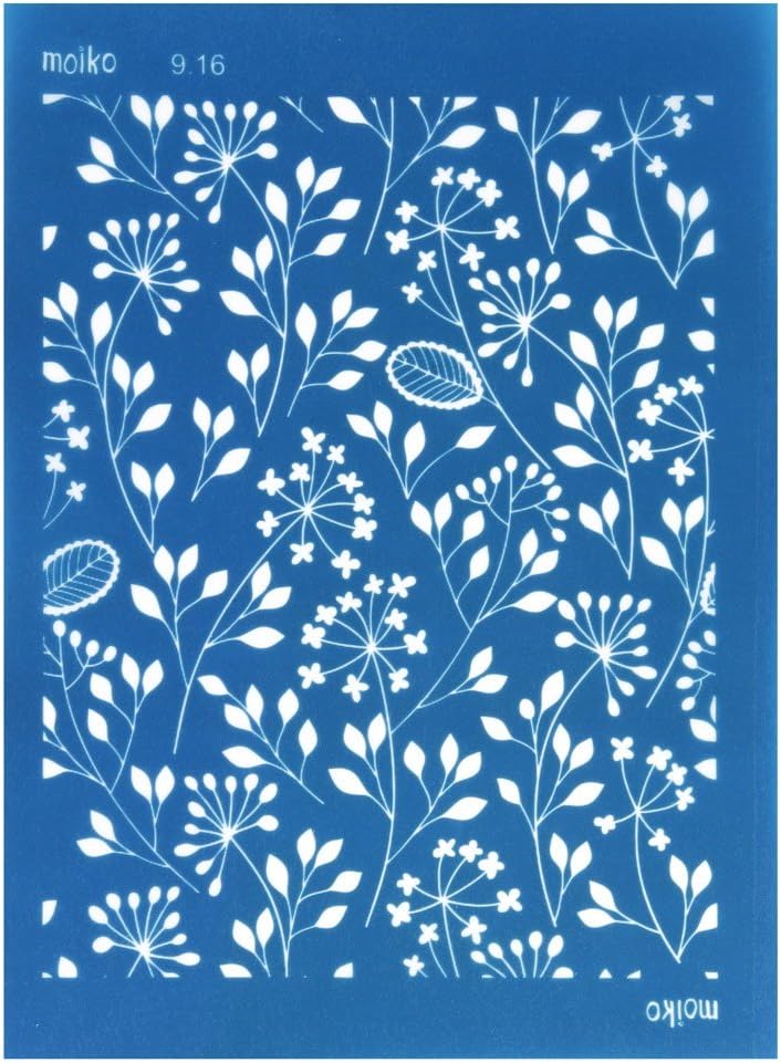 Moiko Silk Screen for Polymer Clay 74x105 mm - Flower 9.16