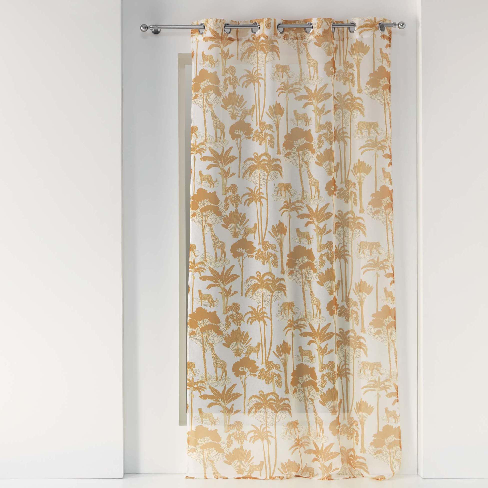 Douceur de Intérieur Manapany Net Curtain Polyester 140 x 240 cm Yellow