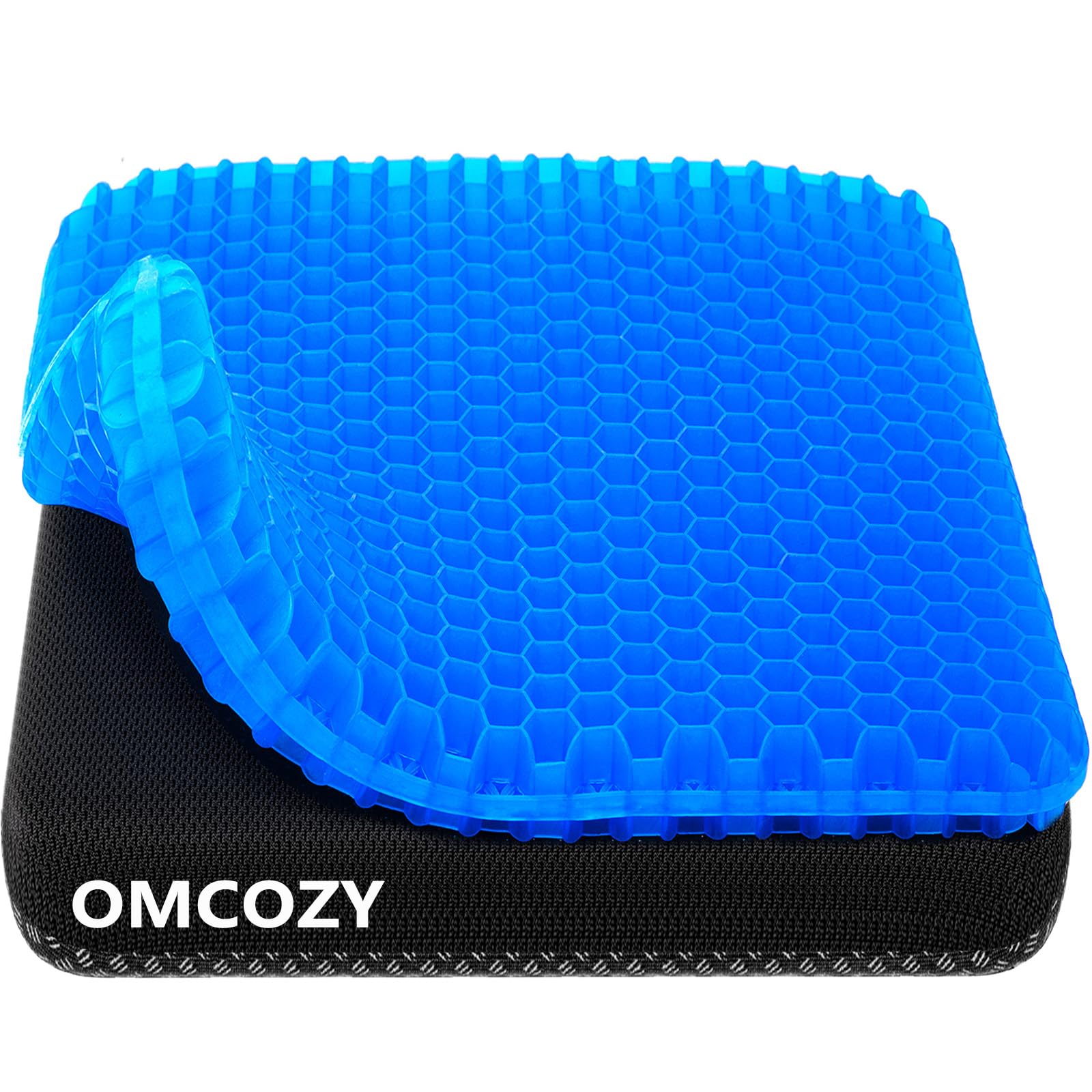 Photo 1 of Gel Seat Cushion, Cooling seat Cushion (Super Large & Thick), Breathable Honeycomb Design Absorbs Pressure Points Seat Cushion, Gel Cushion for Office Chair, Home Car seat Cushion for Wheelchair