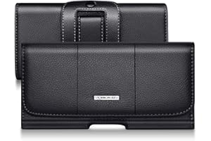 nuoku Holster for iPhone 14, 14 Pro, 13 Pro, 13, 12 Pro, 12, 11, XR, Galaxy S22, S21, S20, Premium Belt Case with Belt Clip C