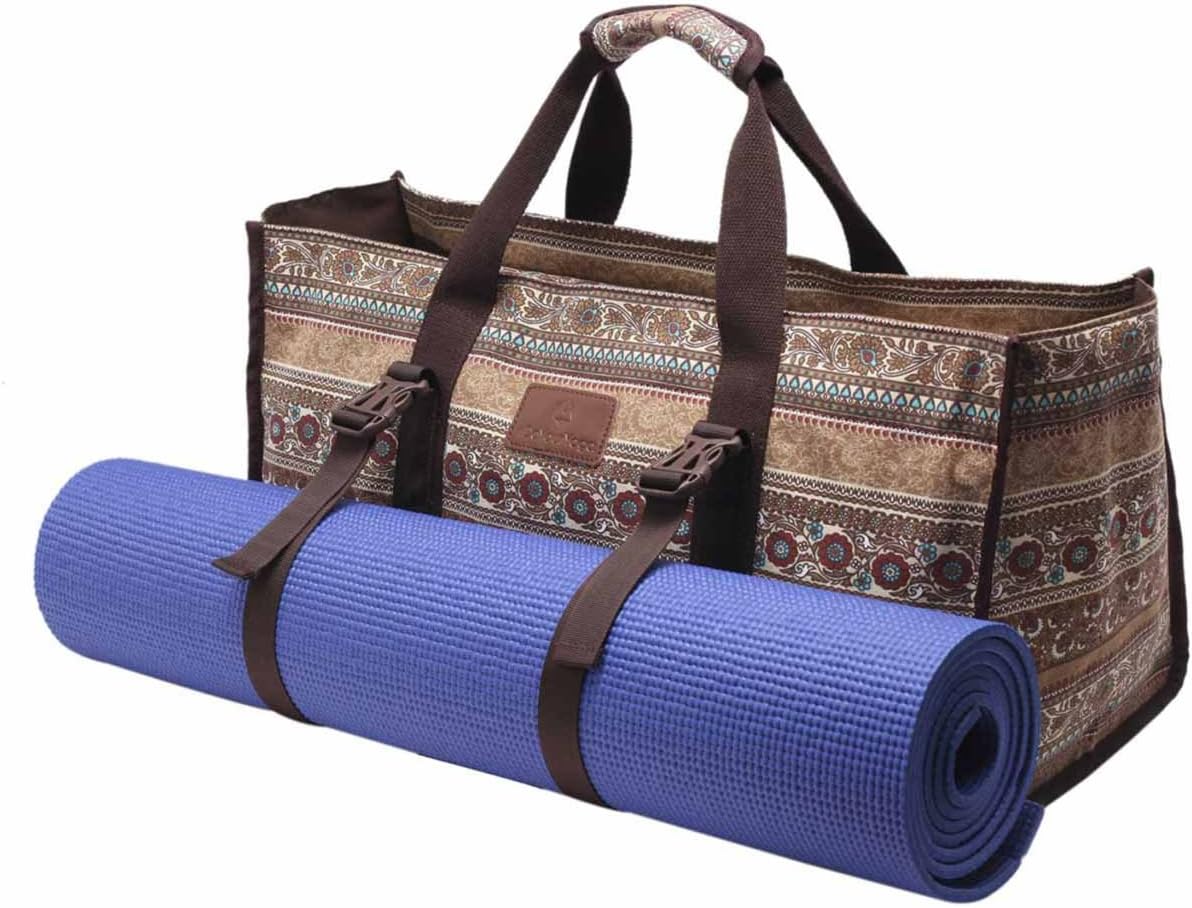 Sac De Transport Tapis De Yoga étanche – Bandoulière, Tissu Oxford épais, Noir, Capacité 70x17x17 Cm