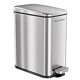 iTouchless SoftStep 1.3 Gallon Slim Bathroom Trash