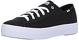 Keds Women's Triple Kick Sneaker, Black Canvas, 8