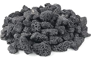 VENETIAN PRINCESS KAYSO INC Lava Rocks - Decorative Landscaping Rocks or Gas Fire Pits Rocks, 3/4" (.75") (10 Lbs, Black Lava Rock)
