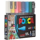 POSCA 8-Color Paint Marker Set, PC-5M Medium