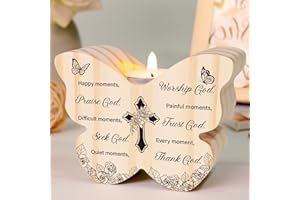 HAKUMATA Biblical Gifts for Women, Religious Gifts for Women, Christmas Xmas Gifts for Women, Christian Gifts for Women, Godly Gifts for Women, Friendship Gifts for Women, Candle Holder with Bible Verse