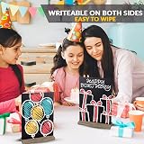 Playcrate Chalkboard Signs 6 Pack Double Sided Mini with Stands Chalk & Eraser view 4