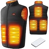 LABEWVI Heated Vest for Men Women with Battery Pack 5V 10000mAh, Rechargeable Heating Electric Lightweight Vest