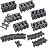 Etarnfly 60Pcs City Train Tracks 36 Straight 24 Flexible Compatible with All view 1