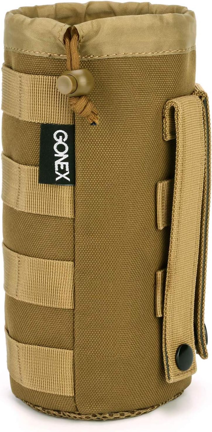 Gonex Tactical Military MOLLE Water Bottle Pouch, Drawstring Open Top