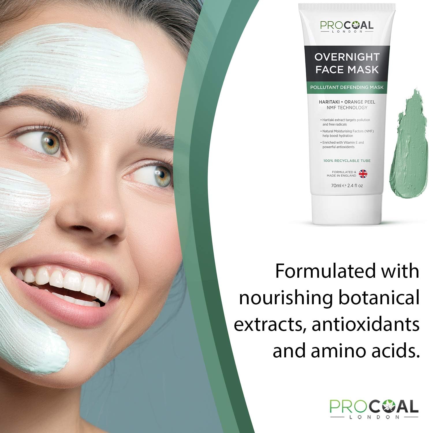 NEW Overnight Face Mask, Hydrating Anti-Pollution Sleep Mask 70ml by Procoal - Image 4