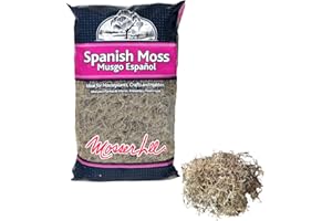 Mosser Lee Spanish Moss – Natural Decorative Moss for Houseplants, Soil Cover, Crafts, Terrariums & Floral Arrangements - 400 Cubic Inches