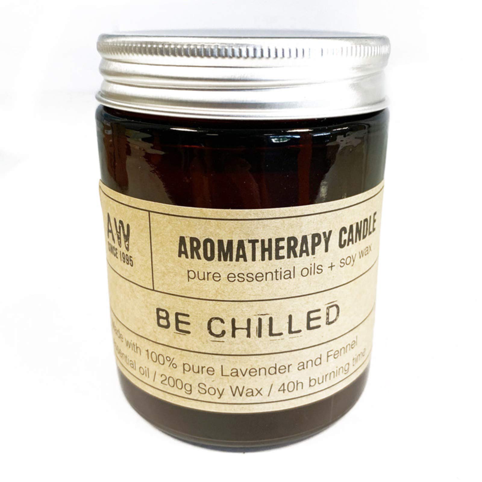 Ancient Wisdom Be Chilled Natural Aromatherapy Soy Wax Candle 200g 40hrs Vegan - Lavender & Fennel Essential oils