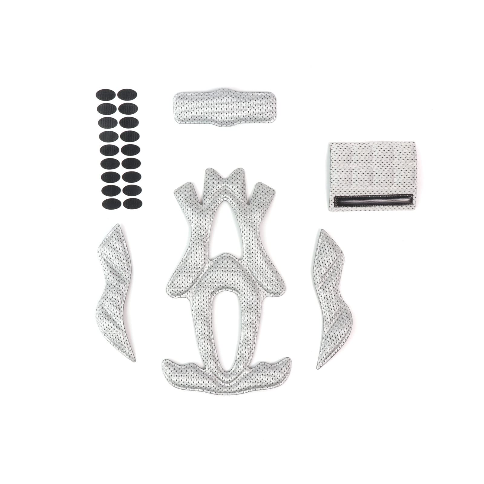 PAXLAMB Foam Padding Kit 23PCS Head Protection Liner Inner Protective Pads Bicycle Replacement Universal Pad Cushion Mat Set for Bike Motorcycle Cycling Riding Sport Helmets (Grey M)