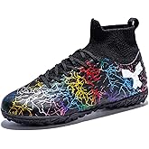 Alekaor Unisex Kids Soccer Shoes Football Cleats Athletic Soccer Shoes Outdoor Sports Sneaker AG/FG