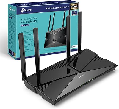 TP-Link Archer AX1800 Wi-Fi 6 Gigabit Dual Band Router, OneMesh, Gaming Ready