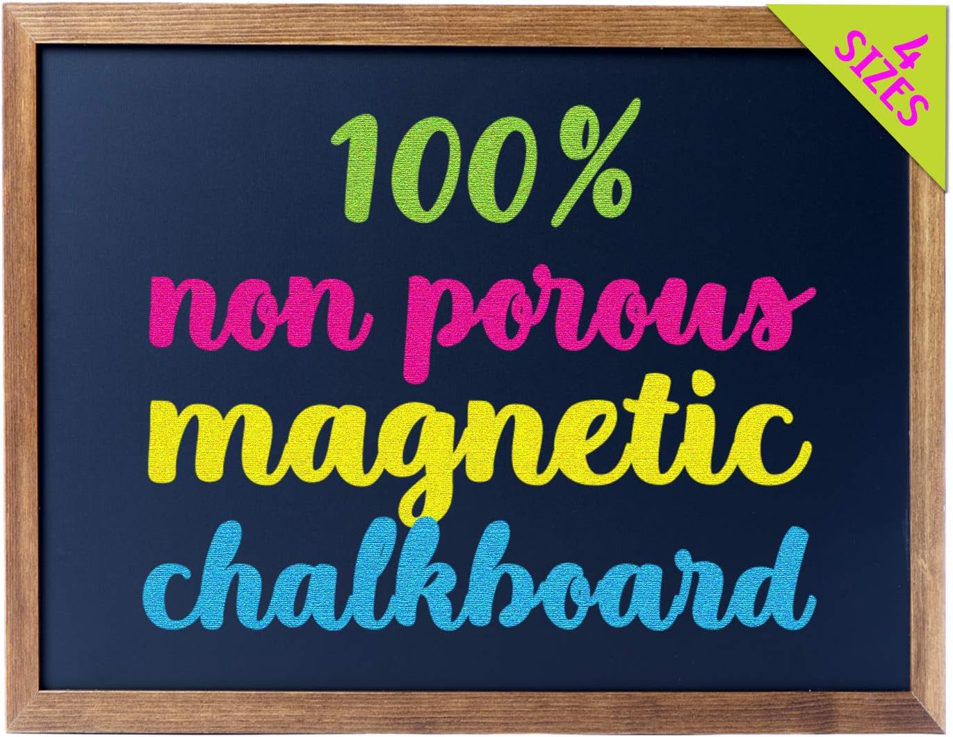 Cedar Markers 27"x20" Framed Chalkboard Sign. 100% Non-Porous Erasable Blackboard and Whiteboard. Chalk Board for Chalk Markers. Homeschool Magnet Board Decorative Big Chalkboard for Every Event.: Home & Kitchen