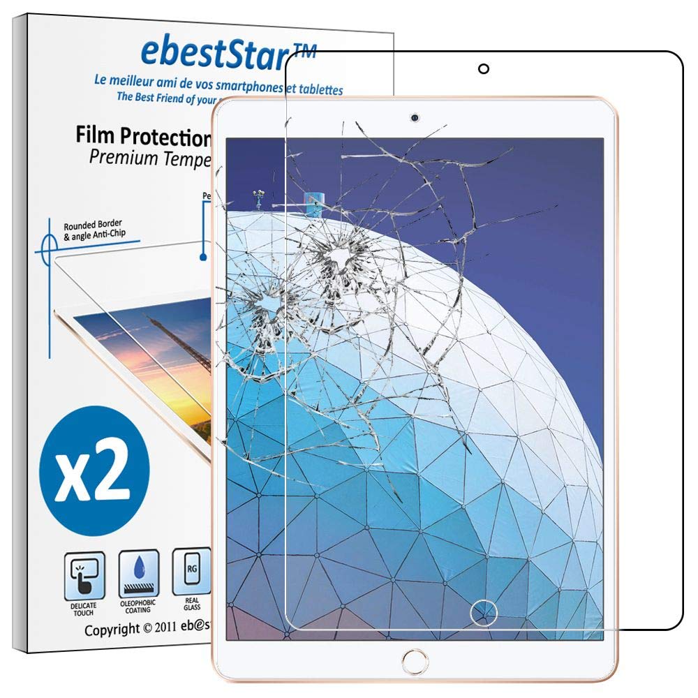 ebestStar - for iPad Air 2019 Screen Protector x2 Air 3, Tempered Glass Protection, Premium Ultra Clear Transparent