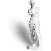 Garwor 11.4" Venus Statue, Resin Greek Goddess Sculpture Decor | Classic Venus de Milo design, detailed drapery and figure, ideal for shelf mantel tabletop display, great gift for art lovers