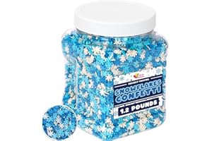 A GREAT SURPRISE Snowflake Confetti Sprinkles - 1.2 Pounds - Christmas Sprinkles - Blue & White Jimmies - Bulk Sprinkle Mix for Decorating - Great for Baking Cookies, Cakes, Cupcakes, and More!