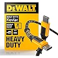DEWALT Heavy Duty USB C Cable, Jobsite 60 Watt USB C Cable, High Speed Type-C to Type-C, Fast Charge PD USBC Fast Charging Co