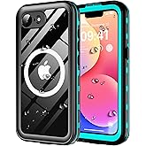 for iPhone 16E Case Waterproof - [Built-in Screen Protector] [Compatible with Magsafe] [IP68 Underwater] Full Body Sealed Heavy Duty Rugged Phone Cover Case for iPhone 16E 6.1 Inch 2025 (Teal)