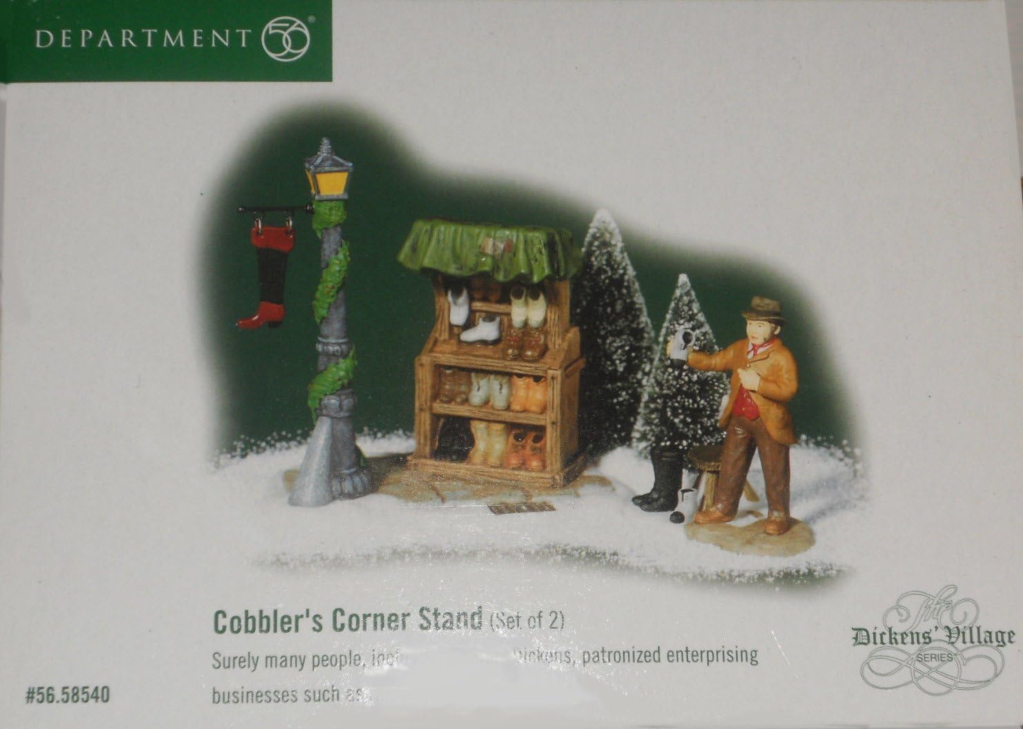 Department 56 'Cobbler's Corner Stand' (Set of 2) 56.58540 Dickens Village