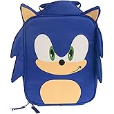 AI ACCESSORY INNOVATIONS Sonic The Hedgehog Insulated Lunch Box, Mini Gaming Cooler with 3D Features and Top Padded Handle