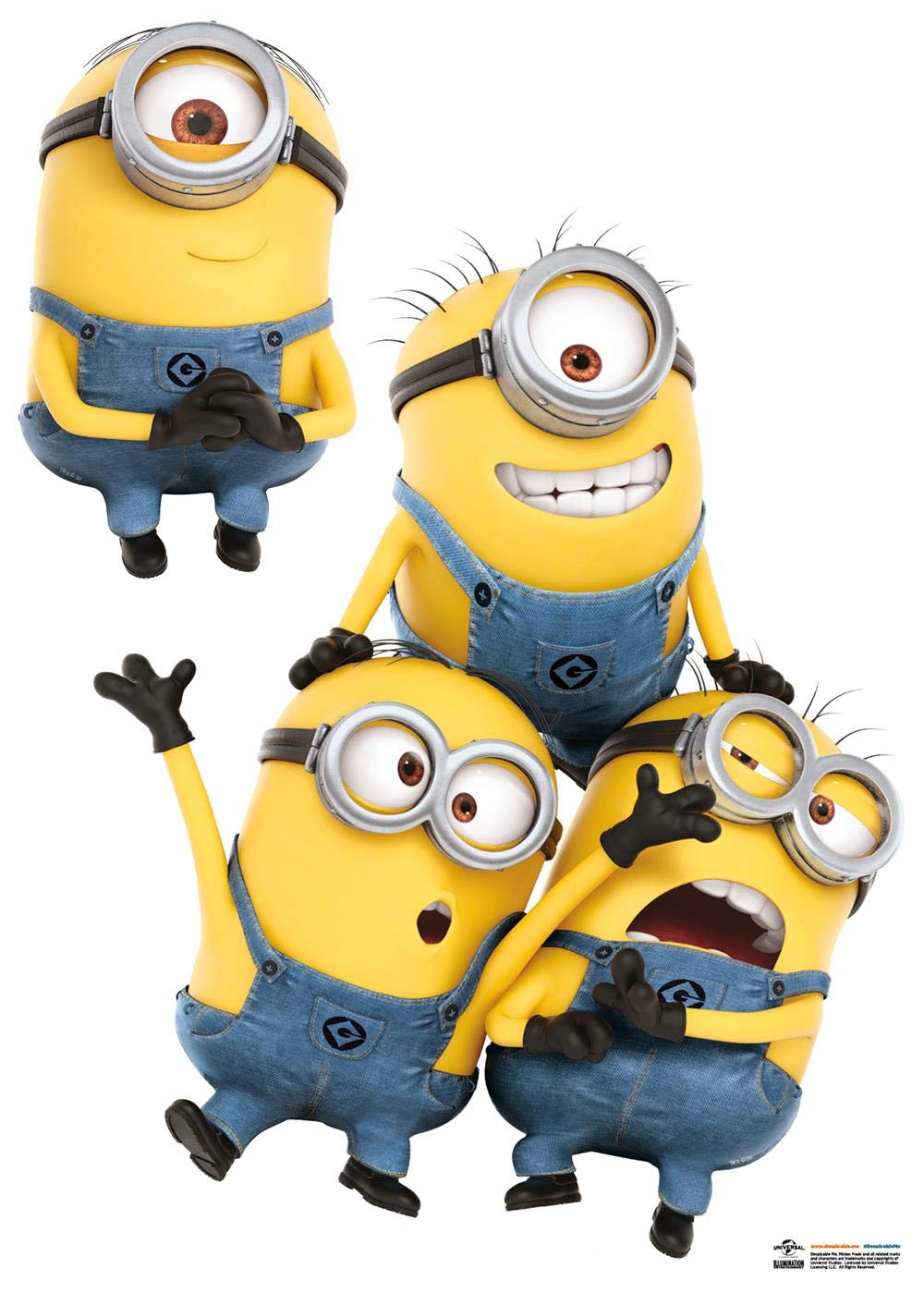 Imagicom wallmin06 Minion Wall Decorative Sticker, Model Finger in Eye, PVC, Multi-Colour, 0.1 X 49 X 68.5 cm