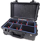 LAFENLIN UPGRADE DIY Divider System for Pelican 1510 Case, Customizable Organizer with U-Clips & Red Pull Tabs, Secure Foam Inserts for Tools, Camera, Medical, Tactical Gear (Case NOT Included)