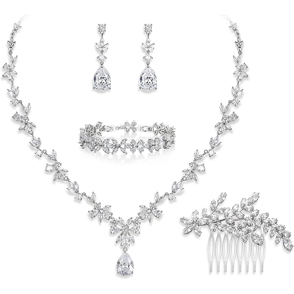 Amazon.com: Hadskiss Jewelry Set for Women, Wedding Party Jewelry